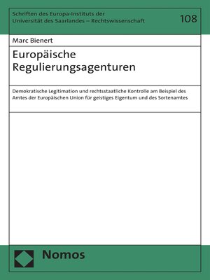 cover image of Europäische Regulierungsagenturen